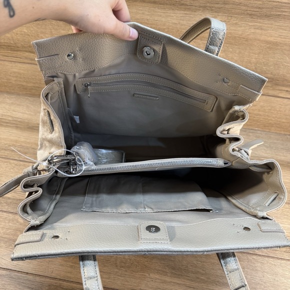 NWT New Steve Madden Bripley 2 Satchel Crossbody Shoulder Bag Timeless Taupe‎ - Picture 7 of 9